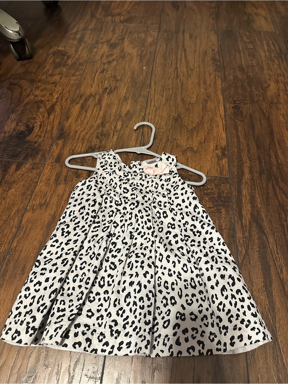 Carter's White and Black Leopard Print Girls' Formal Dress